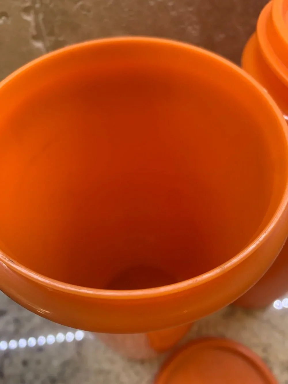 Tupperware Orange Travel tumbler set of 2, flip top lids